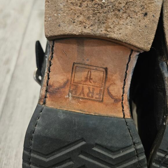 Frye Veronica Flex Short Moto Boots Womens 7 Leather Round Toe Classic Timeless - Picture 12 of 16